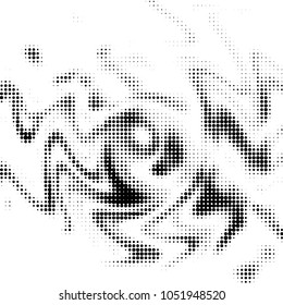 Spotted black and white grunge vector line background. Abstract halftone illustration background. Grunge grid polka dot background pattern

