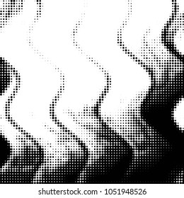 Spotted black and white grunge vector line background. Abstract halftone illustration background. Grunge grid polka dot background pattern
