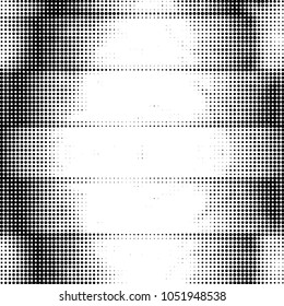Spotted black and white grunge vector line background. Abstract halftone illustration background. Grunge grid polka dot background pattern
