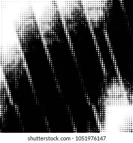 Spotted black and white grunge vector line background. Abstract halftone illustration background. Grunge grid polka dot background pattern
