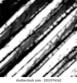 Spotted black and white grunge vector line background. Abstract halftone illustration background. Grunge grid polka dot background pattern
