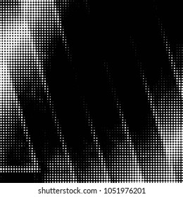 Spotted black and white grunge vector line background. Abstract halftone illustration background. Grunge grid polka dot background pattern
