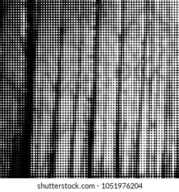 Spotted black and white grunge vector line background. Abstract halftone illustration background. Grunge grid polka dot background pattern
