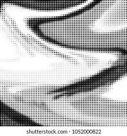 Spotted black and white grunge vector line background. Abstract halftone illustration background. Grunge grid polka dot background pattern
