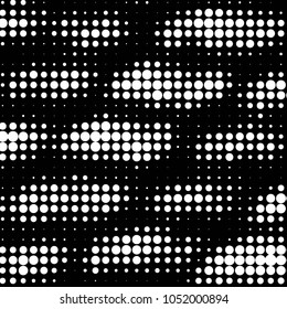 Spotted black and white grunge vector line background. Abstract halftone illustration background. Grunge grid polka dot background pattern
