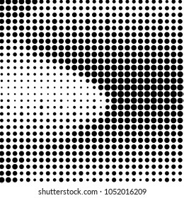 Spotted black and white grunge vector line background. Abstract halftone illustration background. Grunge grid polka dot background pattern
