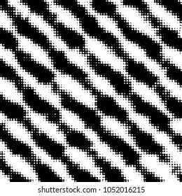 Spotted black and white grunge vector line background. Abstract halftone illustration background. Grunge grid polka dot background pattern
