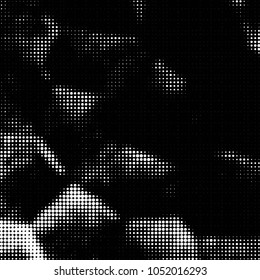 Spotted black and white grunge vector line background. Abstract halftone illustration background. Grunge grid polka dot background pattern

