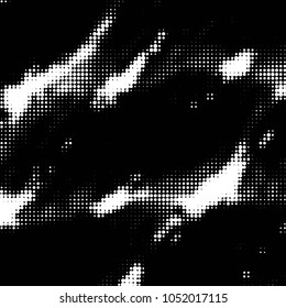 Spotted black and white grunge vector line background. Abstract halftone illustration background. Grunge grid polka dot background pattern
