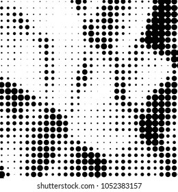 Spotted black and white grunge vector line background. Abstract halftone illustration background. Grunge grid polka dot background pattern
