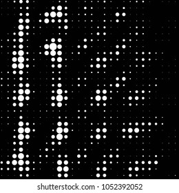 Spotted black and white grunge vector line background. Abstract halftone illustration background. Grunge grid polka dot background pattern
