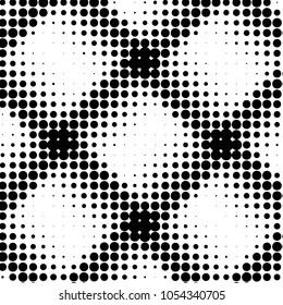 Spotted black and white grunge vector line background. Abstract halftone illustration background. Grunge grid polka dot background pattern
