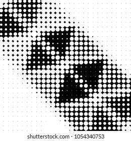 Spotted black and white grunge vector line background. Abstract halftone illustration background. Grunge grid polka dot background pattern
