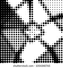 Spotted black and white grunge vector line background. Abstract halftone illustration background. Grunge grid polka dot background pattern
