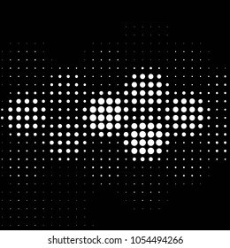 Spotted black and white grunge vector line background. Abstract halftone illustration background. Grunge grid polka dot background pattern
