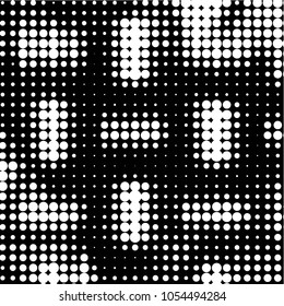 Spotted black and white grunge vector line background. Abstract halftone illustration background. Grunge grid polka dot background pattern
