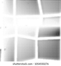 Spotted black and white grunge vector line background. Abstract halftone illustration background. Grunge grid polka dot background pattern
