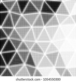 Spotted black and white grunge vector line background. Abstract halftone illustration background. Grunge grid polka dot background pattern
