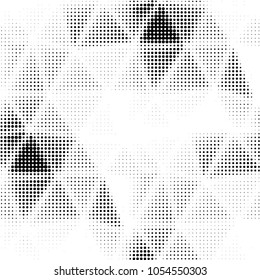 Spotted black and white grunge vector line background. Abstract halftone illustration background. Grunge grid polka dot background pattern
