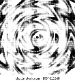 Spotted black and white grunge vector line background. Abstract halftone illustration background. Grunge grid polka dot background pattern

