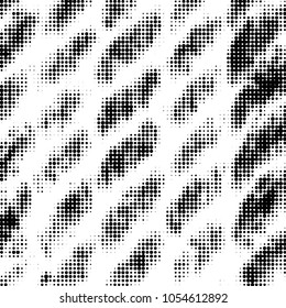 Spotted black and white grunge vector line background. Abstract halftone illustration background. Grunge grid polka dot background pattern
