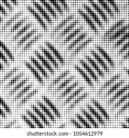 Spotted black and white grunge vector line background. Abstract halftone illustration background. Grunge grid polka dot background pattern
