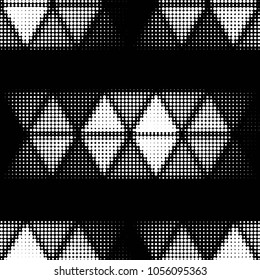 Spotted black and white grunge vector line background. Abstract halftone illustration background. Grunge grid polka dot background pattern

