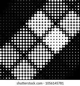 Spotted black and white grunge vector line background. Abstract halftone illustration background. Grunge grid polka dot background pattern
