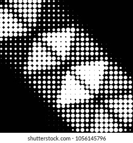 Spotted black and white grunge vector line background. Abstract halftone illustration background. Grunge grid polka dot background pattern
