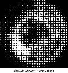Spotted black and white grunge vector line background. Abstract halftone illustration background. Grunge grid polka dot background pattern
