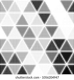Spotted black and white grunge vector line background. Abstract halftone illustration background. Grunge grid polka dot background pattern
