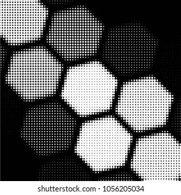 Spotted black and white grunge vector line background. Abstract halftone illustration background. Grunge grid polka dot background pattern
