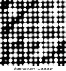 Spotted black and white grunge vector line background. Abstract halftone illustration background. Grunge grid polka dot background pattern
