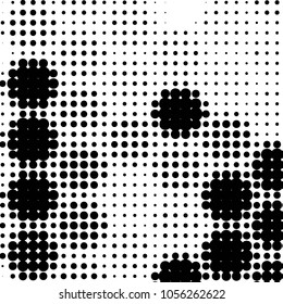 Spotted black and white grunge vector line background. Abstract halftone illustration background. Grunge grid polka dot background pattern
