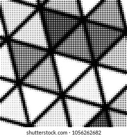 Spotted black and white grunge vector line background. Abstract halftone illustration background. Grunge grid polka dot background pattern
