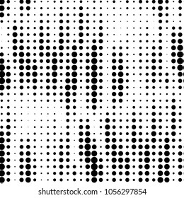 Spotted black and white grunge vector line background. Abstract halftone illustration background. Grunge grid polka dot background pattern
