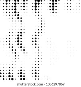 Spotted black and white grunge vector line background. Abstract halftone illustration background. Grunge grid polka dot background pattern
