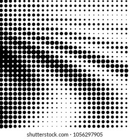 Spotted black and white grunge vector line background. Abstract halftone illustration background. Grunge grid polka dot background pattern
