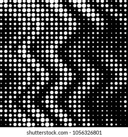Spotted black and white grunge vector line background. Abstract halftone illustration background. Grunge grid polka dot background pattern
