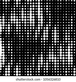 Spotted black and white grunge vector line background. Abstract halftone illustration background. Grunge grid polka dot background pattern
