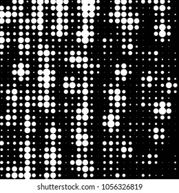 Spotted black and white grunge vector line background. Abstract halftone illustration background. Grunge grid polka dot background pattern
