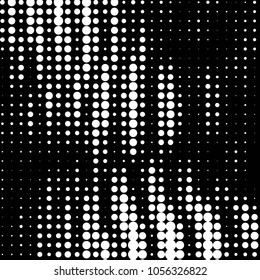 Spotted black and white grunge vector line background. Abstract halftone illustration background. Grunge grid polka dot background pattern
