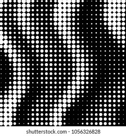 Spotted black and white grunge vector line background. Abstract halftone illustration background. Grunge grid polka dot background pattern
