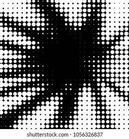 Spotted black and white grunge vector line background. Abstract halftone illustration background. Grunge grid polka dot background pattern
