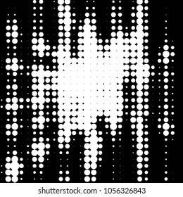 Spotted black and white grunge vector line background. Abstract halftone illustration background. Grunge grid polka dot background pattern
