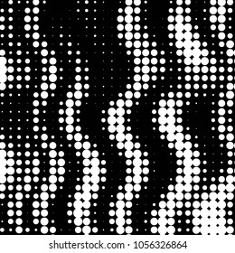 Spotted black and white grunge vector line background. Abstract halftone illustration background. Grunge grid polka dot background pattern
