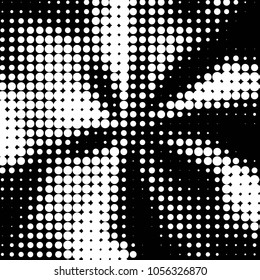 Spotted black and white grunge vector line background. Abstract halftone illustration background. Grunge grid polka dot background pattern
