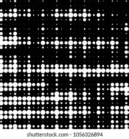 Spotted black and white grunge vector line background. Abstract halftone illustration background. Grunge grid polka dot background pattern
