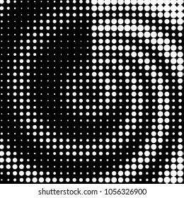 Spotted black and white grunge vector line background. Abstract halftone illustration background. Grunge grid polka dot background pattern
