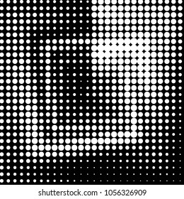 Spotted black and white grunge vector line background. Abstract halftone illustration background. Grunge grid polka dot background pattern
